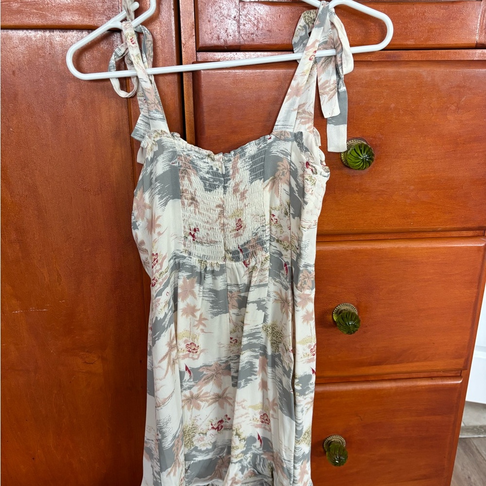 Reformation Floral Print Dress with Ruffle Straps - Picture 2 of 4